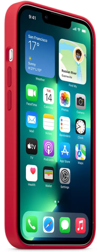 Чехол Apple iPhone 13 Pro Max Silicone Case Red, картинка 2