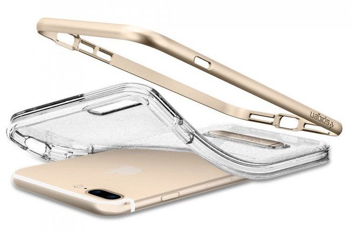 Чехол SGP iPhone 7 Plus Crystal Hybrid Glitter Gold Quartz, слайд 4