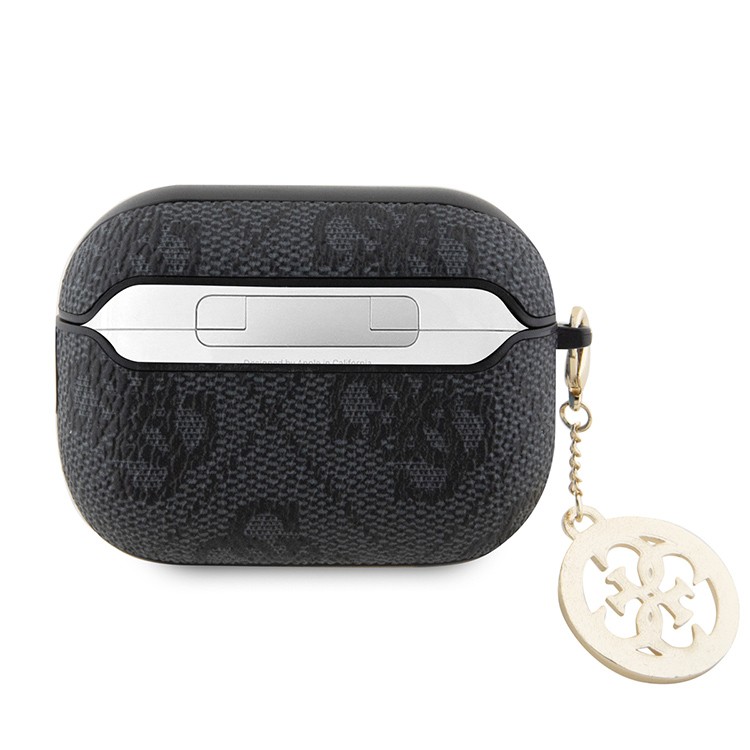 Чехол для AirPods Pro 2 GUESS Classic metal logo and Diamond charm Black , картинка 2