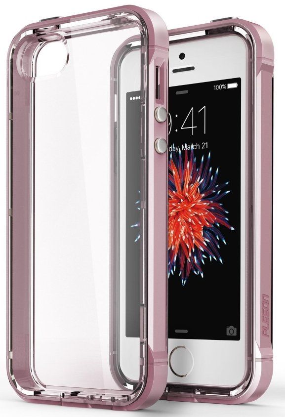 Чехол Pleson iPhone 5S/SE ISE Case - Clear/Pink