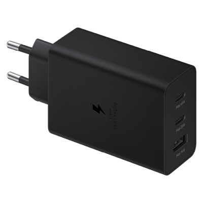 Сетевое зарядное устройство Samsung 65W PD Adapter USB-C x2, USB-A Black