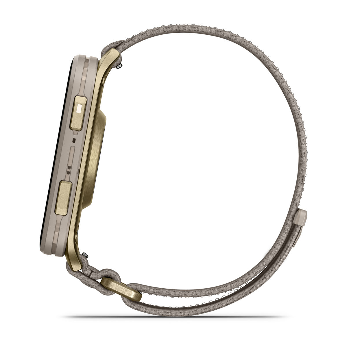 Умные часы Garmin Venu X1 Soft Gold Titanium with French Gray Nylon HK, картинка 5