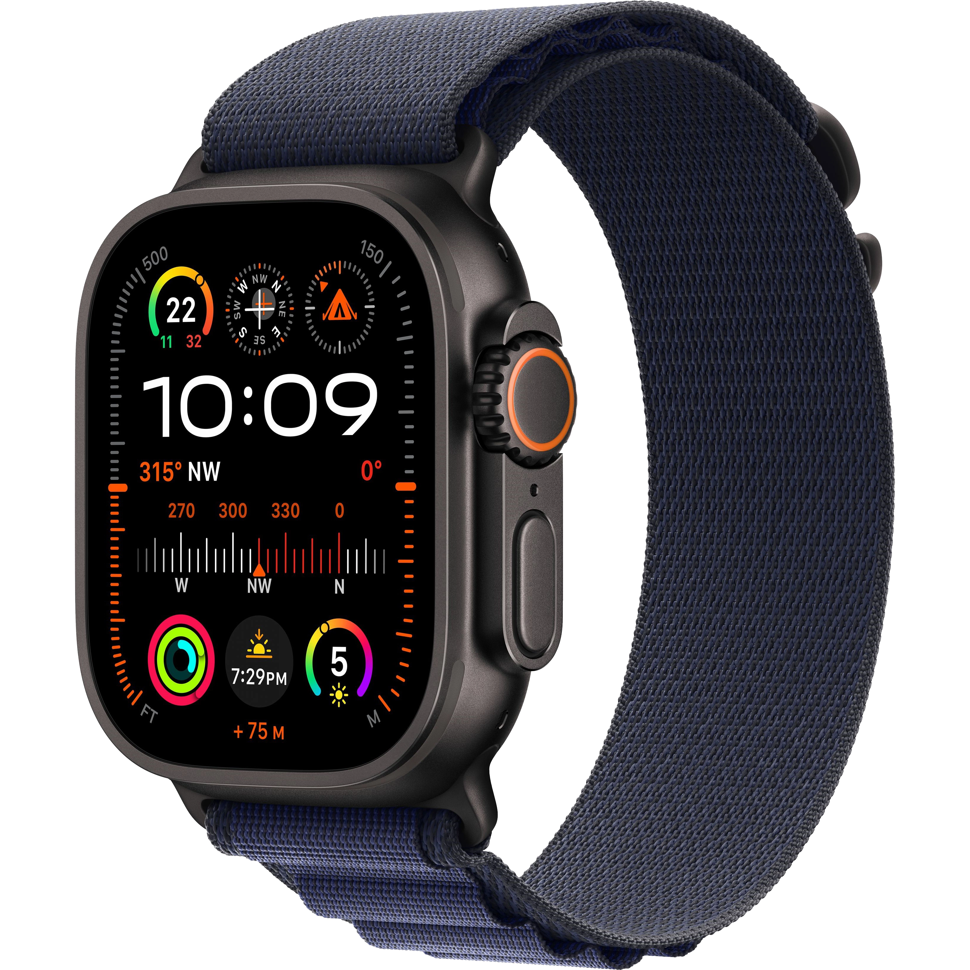 Apple Watch Ultra 2 GPS + Cellular, 49 мм, черный титан, ремешок Alpine темно-синего цвета