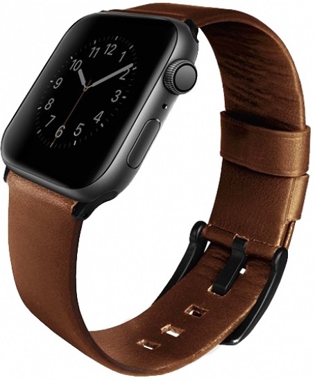 Кожаный ремешок Uniq Mondain Strap Leather для Apple Watch 42/44 мм - Brown, картинка 1