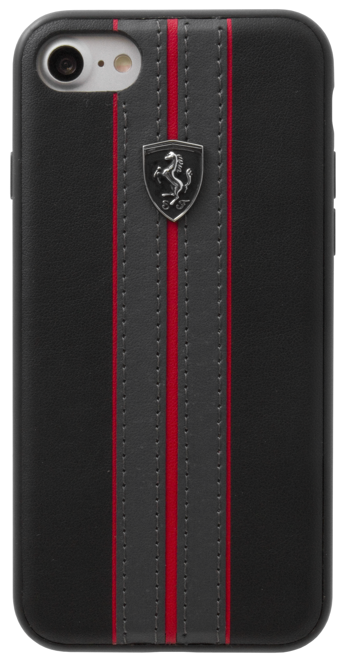 Чехол Ferrari iPhone 7 Plus Off Track Logo Leather Case Black, картинка 1