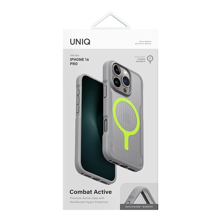 Чехол для iPhone 16 Pro Max UNIQ Combat Stone Grey, картинка 5