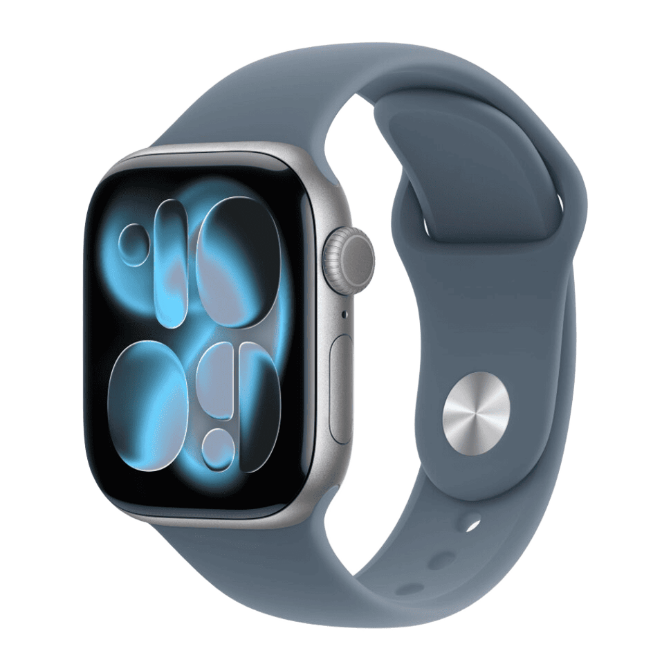 Apple Watch Series 11 GPS 42 мм, алюминий цвета «Space Gray», спортивный ремешок цвета «Blue»