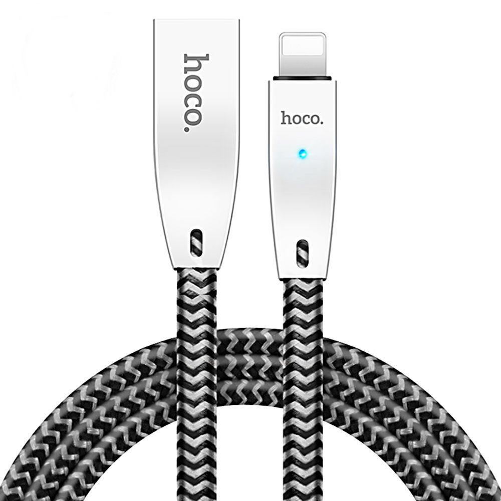 Кабель HOCO U11 Lightning to USB Cable 1.2m - Black, картинка 1