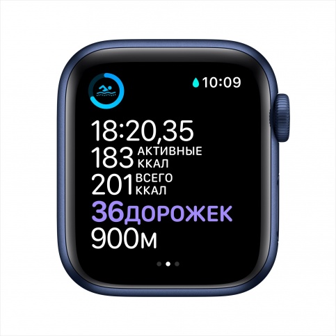 Часы Apple Watch Series 6 GPS 40mm Blue Aluminium Case with Deep Navy Sport Band (MG143RU/A), картинка 4