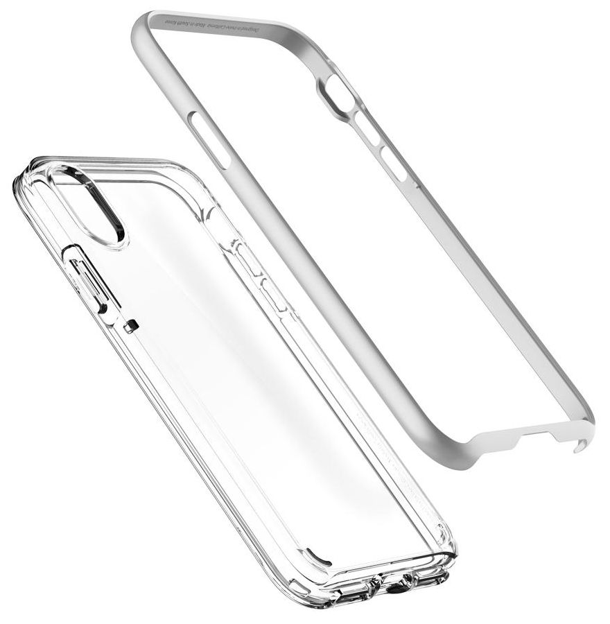 Чехол SGP iPhone X Neo Hybrid Crystal Satin Silver, картинка 2