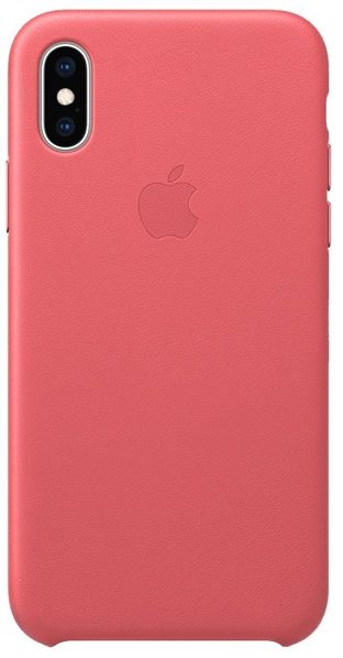 Кожаный чехол Apple iPhone XS Max Leather Case Peony Pink, картинка 1