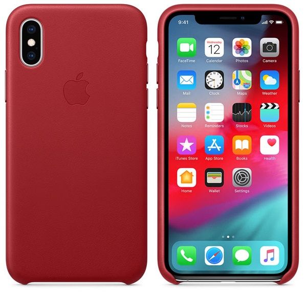Кожаный чехол Apple iPhone XS Max Leather Case Red, слайд 2