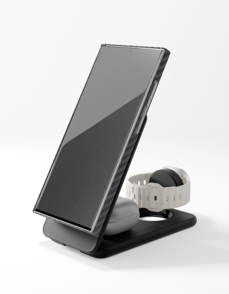 Беспроводное зарядное устройство VLP Alum Power Pro 3 in 1, для Samsung, черный