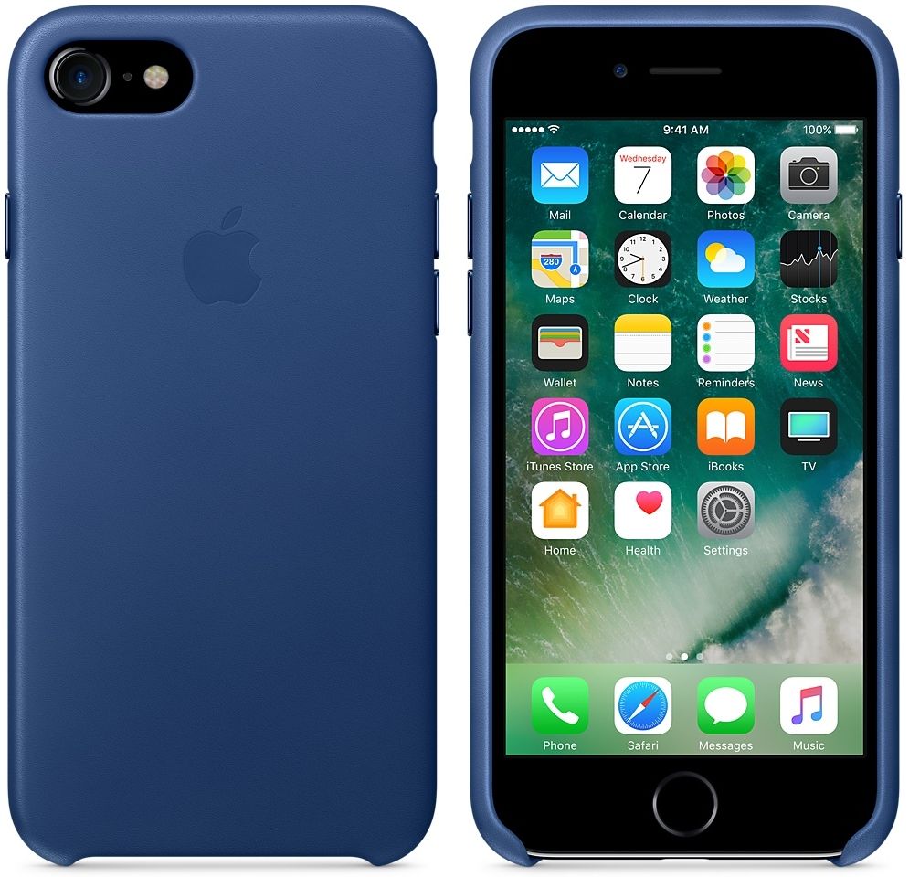 Кожаный чехол Apple iPhone 7/8 Plus Leather Case Sapphire, картинка 2