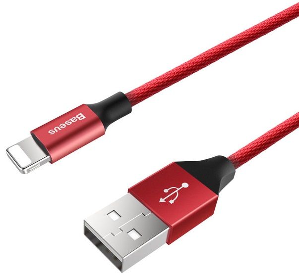Кабель BASEUS Yiven Lightning Cable 1.5A 3.0m - Red/Red, картинка 3