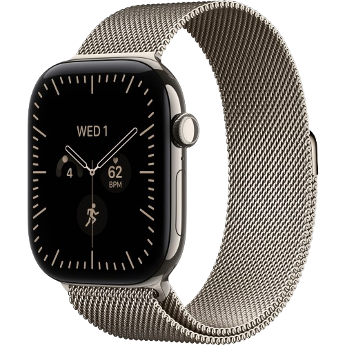 Apple Watch Series 12 GPS + Cellular 46mm, Natural Titanium Natural Milanese Loop