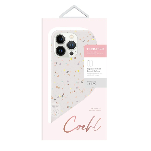 Чехол для iPhone 14 UNIQ Coehl Terrazzo Sandstone, картинка 2