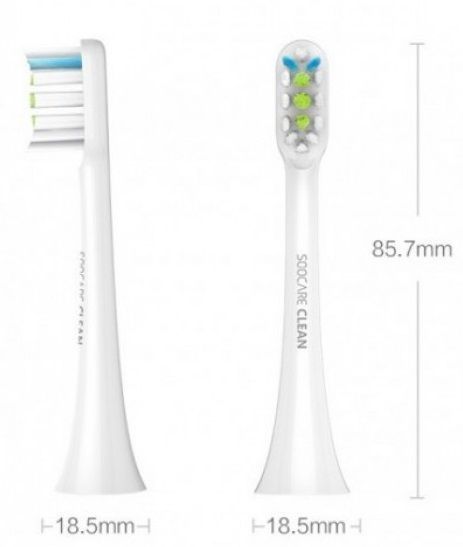 Насадки для электрической зубной щетки Xiaomi Soocare Soocas X3 White (2шт), картинка 3