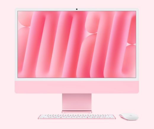Моноблок Apple iMac 24" (2024) Retina 4,5K MWV43 Pink (M4 10Core CPU, 10Core GPU/16Gb/256SSD), картинка 1