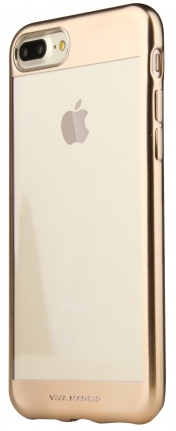 Чехол VIVA iPhone 7 Plus Metalico Borde Case TPU Gold, картинка 1