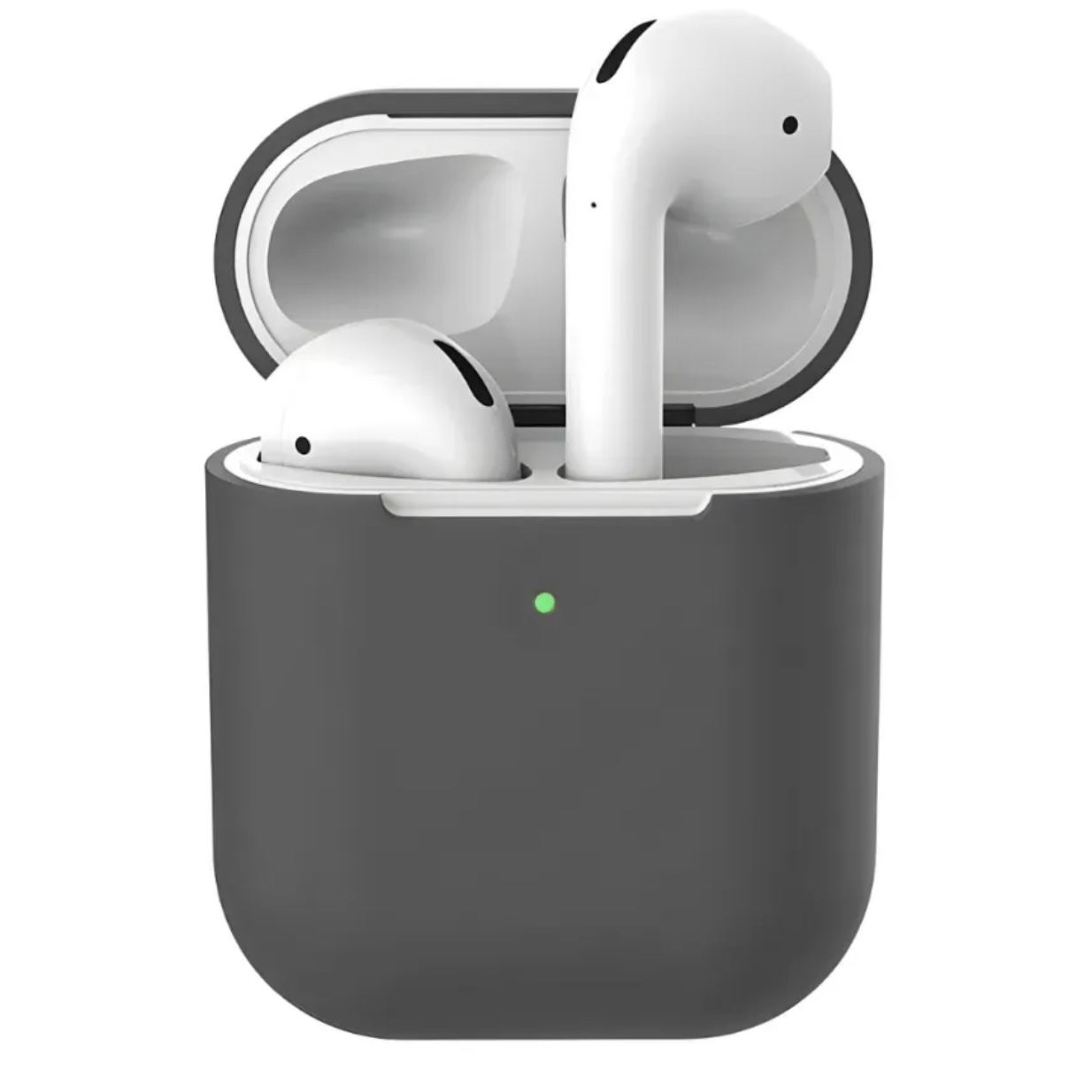Чехол силиконовый для AirPods 2 серый, картинка 1