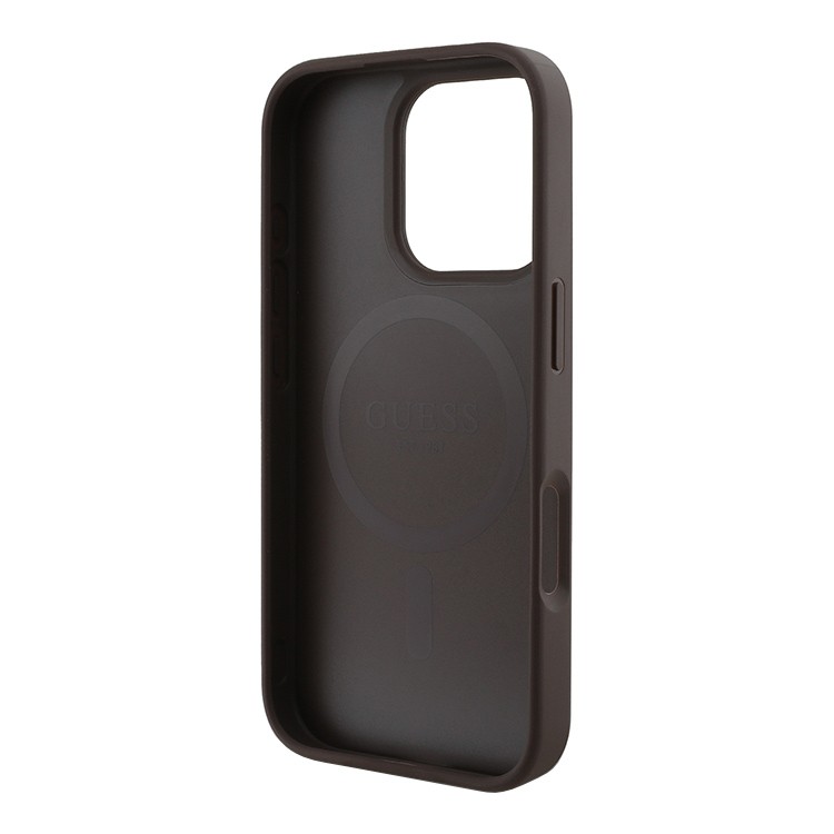 Чехол для iPhone 16 Pro Max GUESS PU Stripes Hard Brown Magsafe , картинка 4