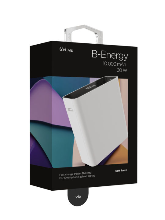 Внешний аккумулятор VLP B-Energy 10000 mAh 30W, UCB-C, белый, картинка 4