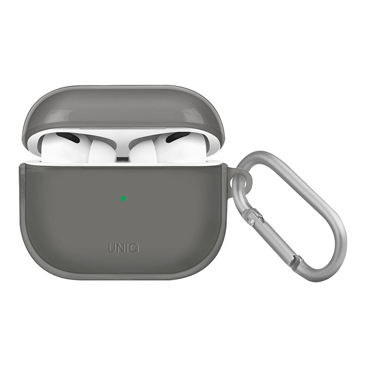 Чехол для AirPods 3 UNIQ Glase Glossy Smoke