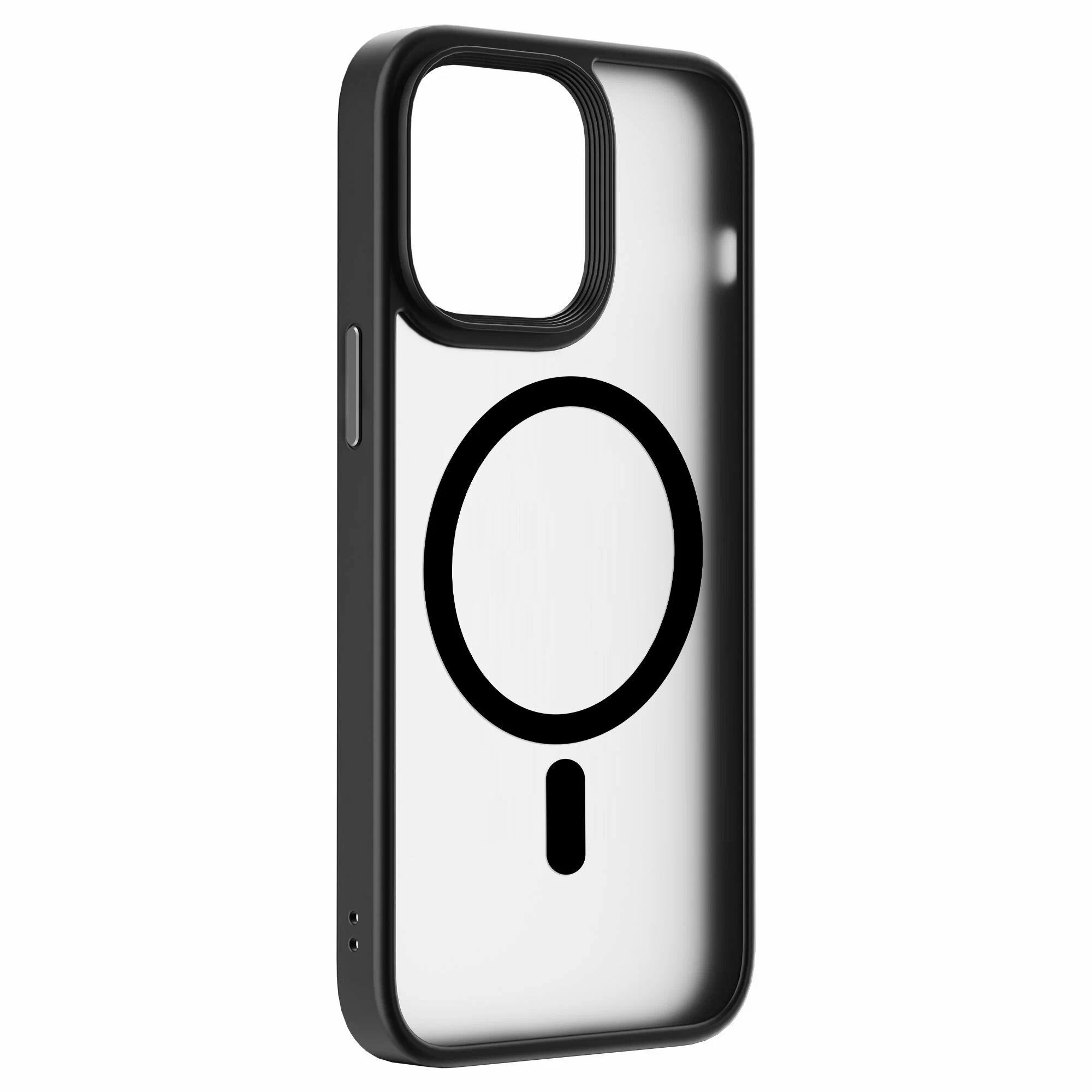 Чехол для iPhone 13 Clear Frame with Magsafe, черный, картинка 1
