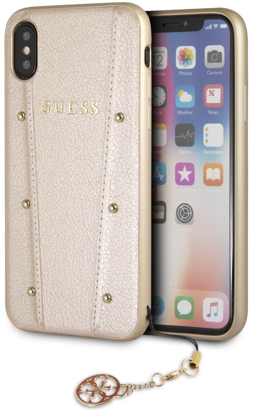 Чехол GUESS iPhone X/XS KAIA collection Hard золотой