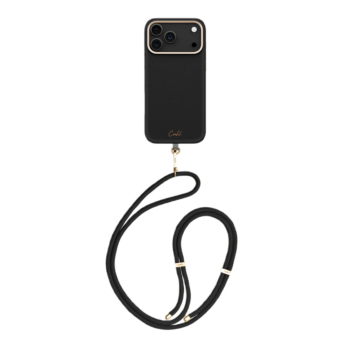 Чехол для iPhone 17 Pro Max UNIQ COEHL Strap Series Mirelle Ebony Black (MagSafe)  