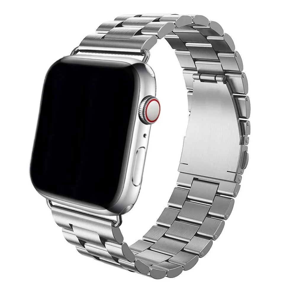 Ремешок для Apple Watch блочный 3 звена 38/40/41mm серебро, картинка 1