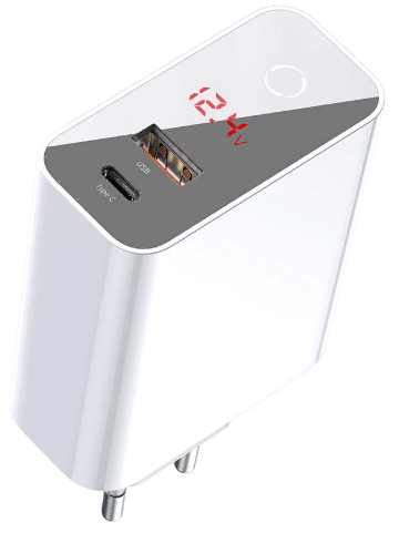 СЗУ BASEUS Speed PPS Intelligent Power-off & Digital Display Quick Charger PD3.0+QC3.0 45W (Type-C+USB) (CCFSEU907-02) Белый, картинка 5