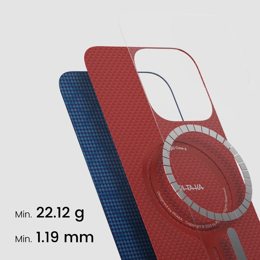 Чехол PITAKKA для iPhone 16 Pro Max Monogram Tactile Woven case Dark Blue, картинка 3