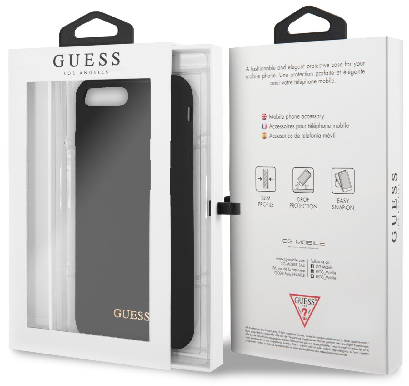 Чехол GUESS iPhone 7/8 Plus Silicone Collection Black, картинка 5