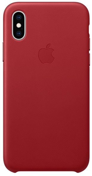 Кожаный чехол Apple iPhone XS Max Leather Case Red, слайд 1