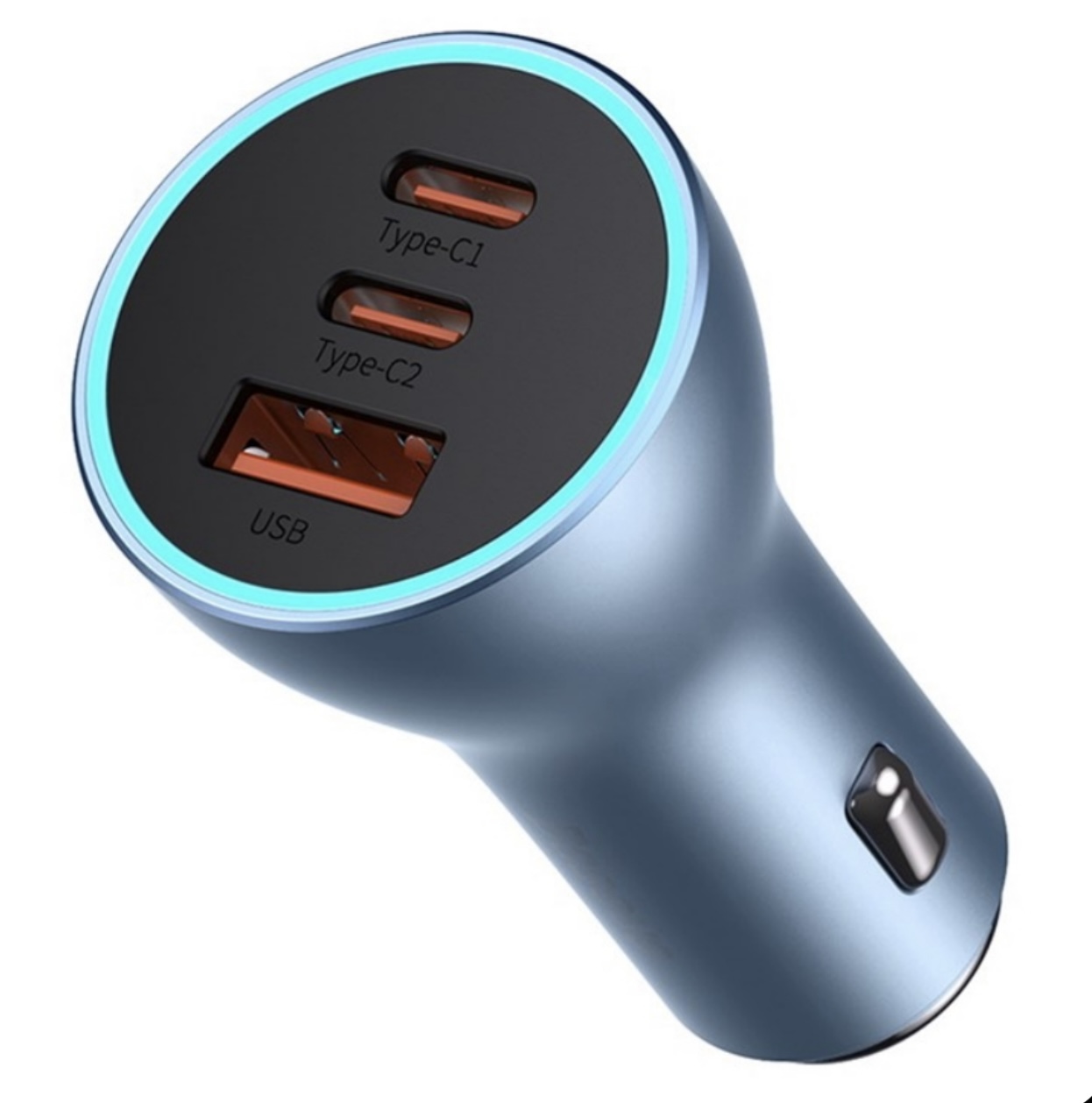 Автомобильное ЗУ Baseus Dual Quick Charger USB+Type-C 65W Blue