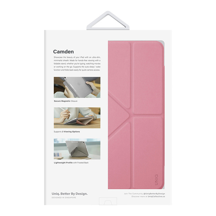 Чехол UNIQ Camden Secure Magnetic Closure для iPad 10.9 (2022), Rouge Pink, картинка 7