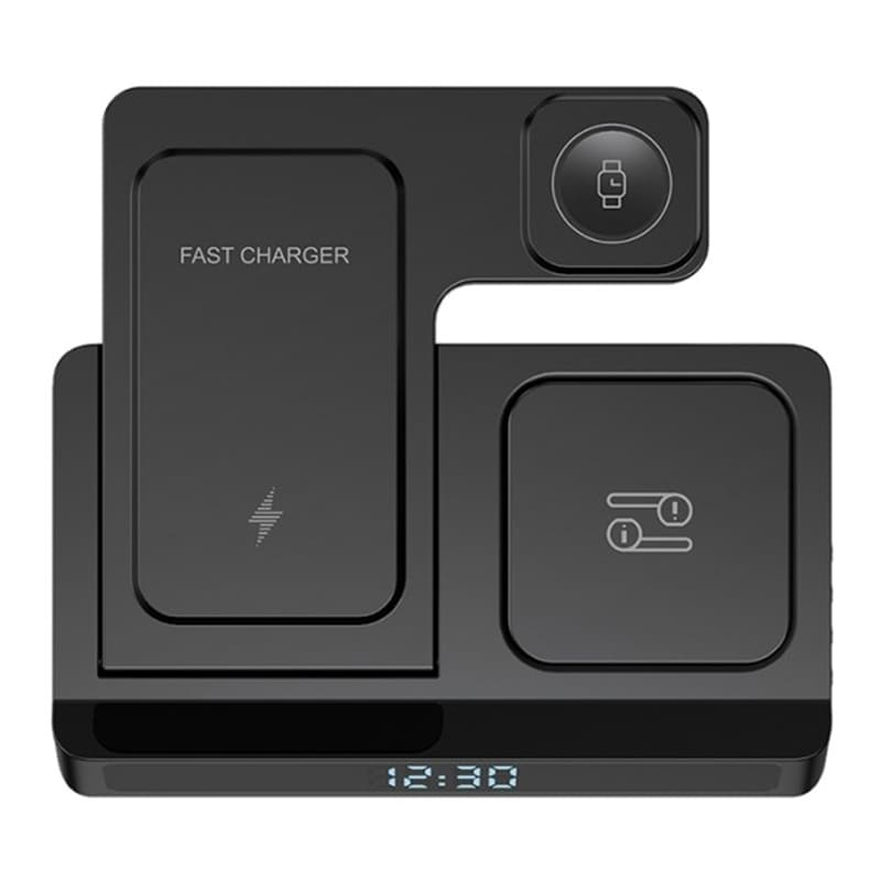 Беспроводное зарядное устройство WiWU W006 Power Air 5 in 1 Wireles Charger 15W Black, картинка 4
