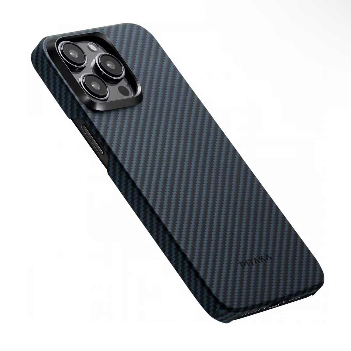 Чехол PITAKKA MagEZ Case 4 1500D для iPhone 15 Pro, кевлар, черно-синий, картинка 3