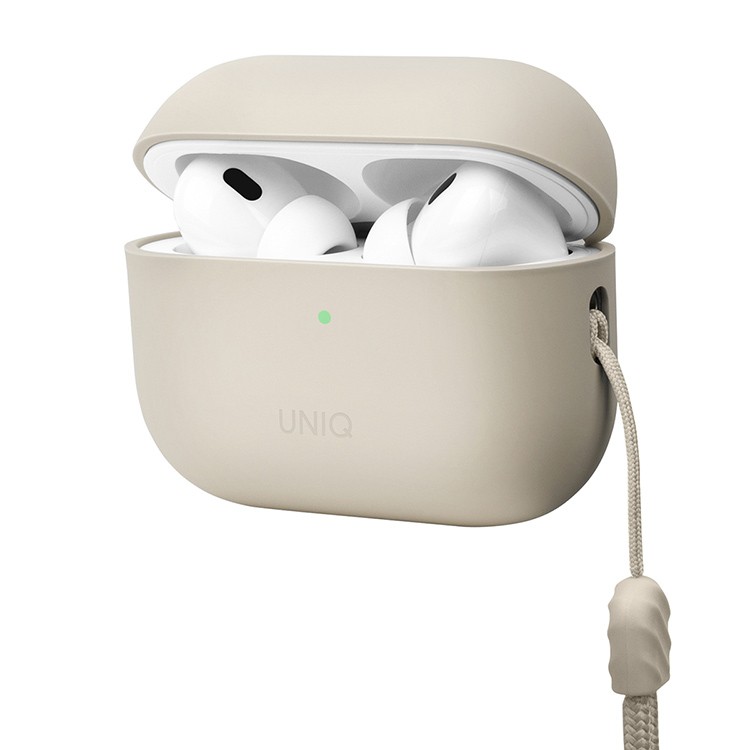 Чехол для AirPods Pro 2 UNIQ Lino Ivory, картинка 3