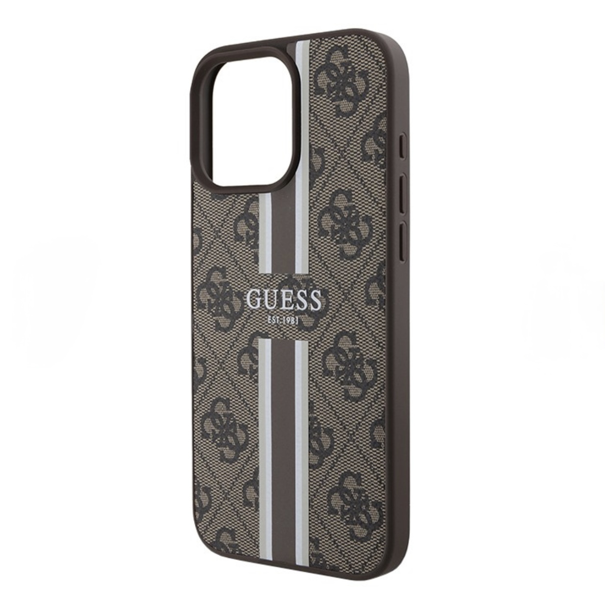 Чехол для iPhone 16 Pro GUESS PU Stripes Hard Brown Magsafe , картинка 3
