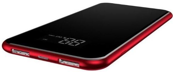 Внешний аккумулятор BASEUS Full Screen Bracket Wireless charge Power Bank 8.000mAh - Красный, картинка 4