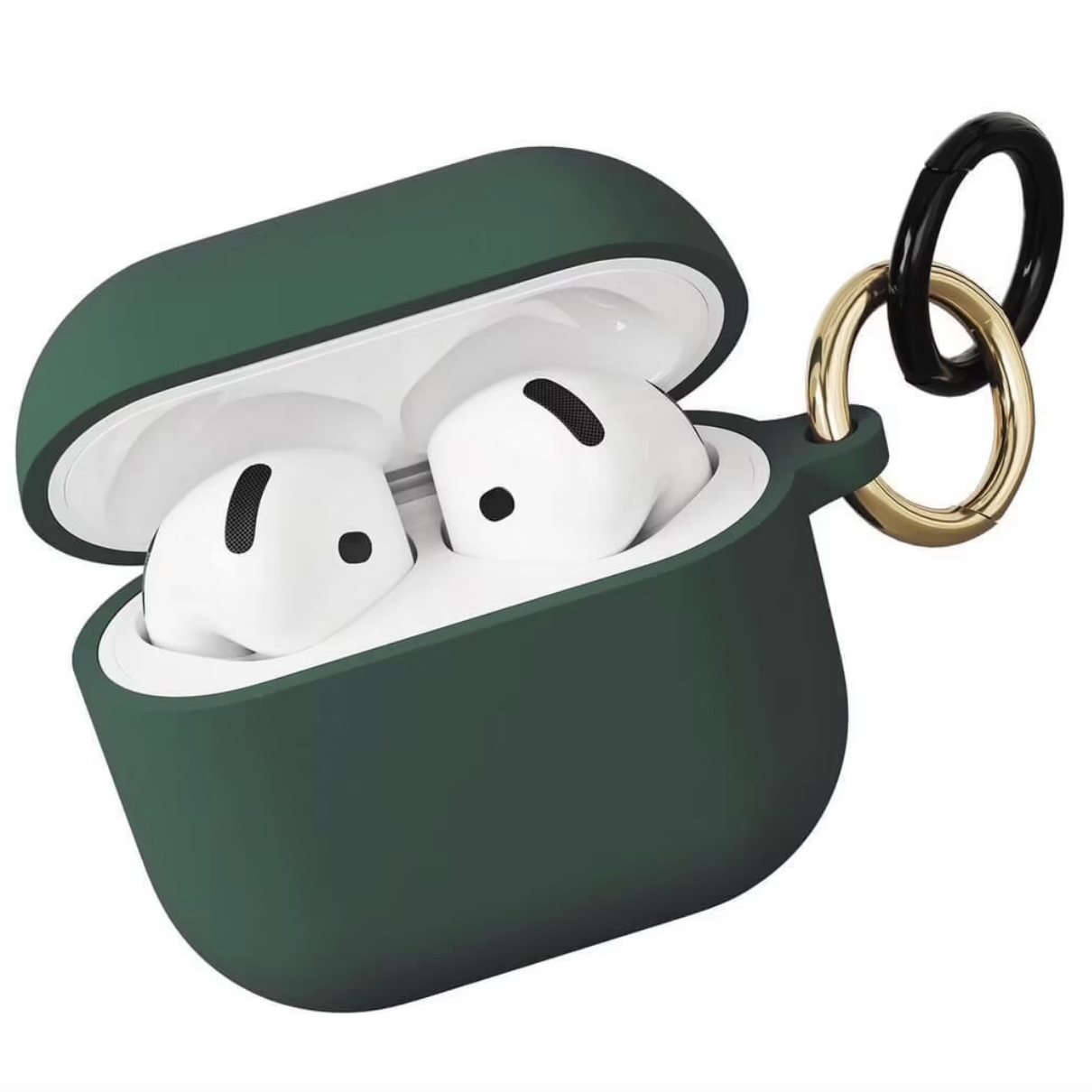 Чехол для AirPods 4 VLP Charm Case, темно-зеленый, картинка 1