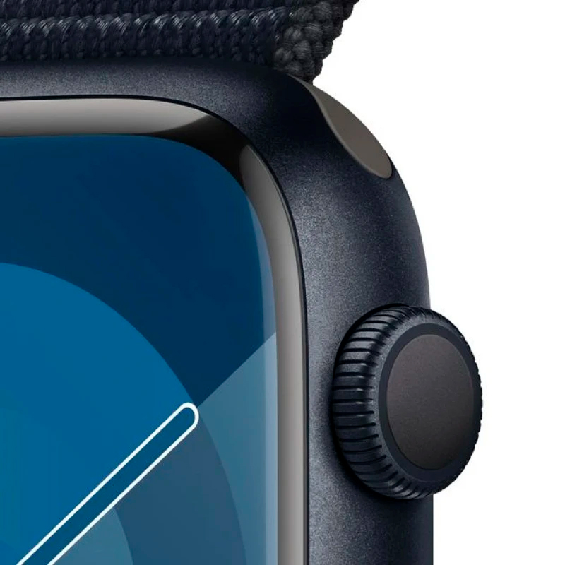 Apple Watch Series 9, 41 мм, алюминий цвета «Midnight», ремешок Loop цвета «Midnight», картинка 3