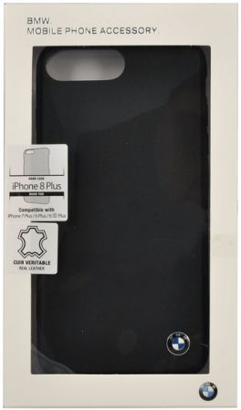 Чехол BMW iPhone 8 Plus Signature Genuine Leather Hard Black, картинка 3