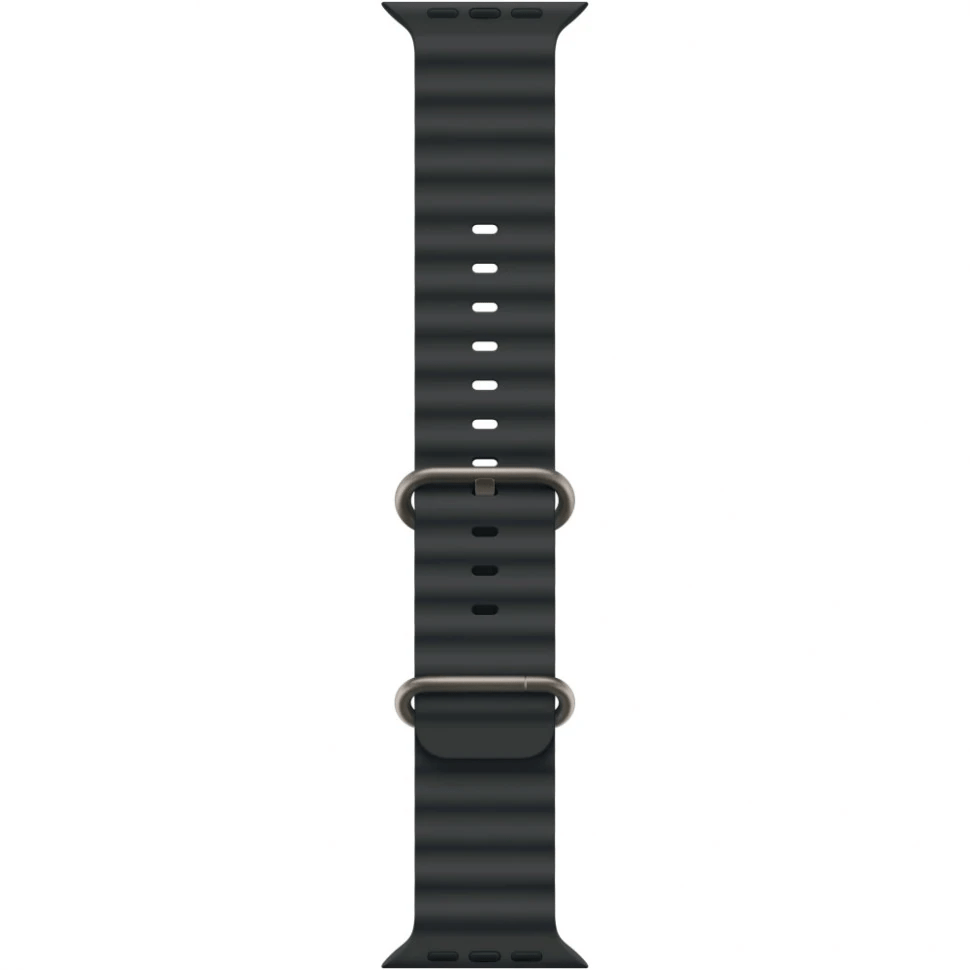 Apple Watch Ultra 3 GPS, 49 мм, натуральный титан, ремешок Ocean цвета «Black», картинка 3
