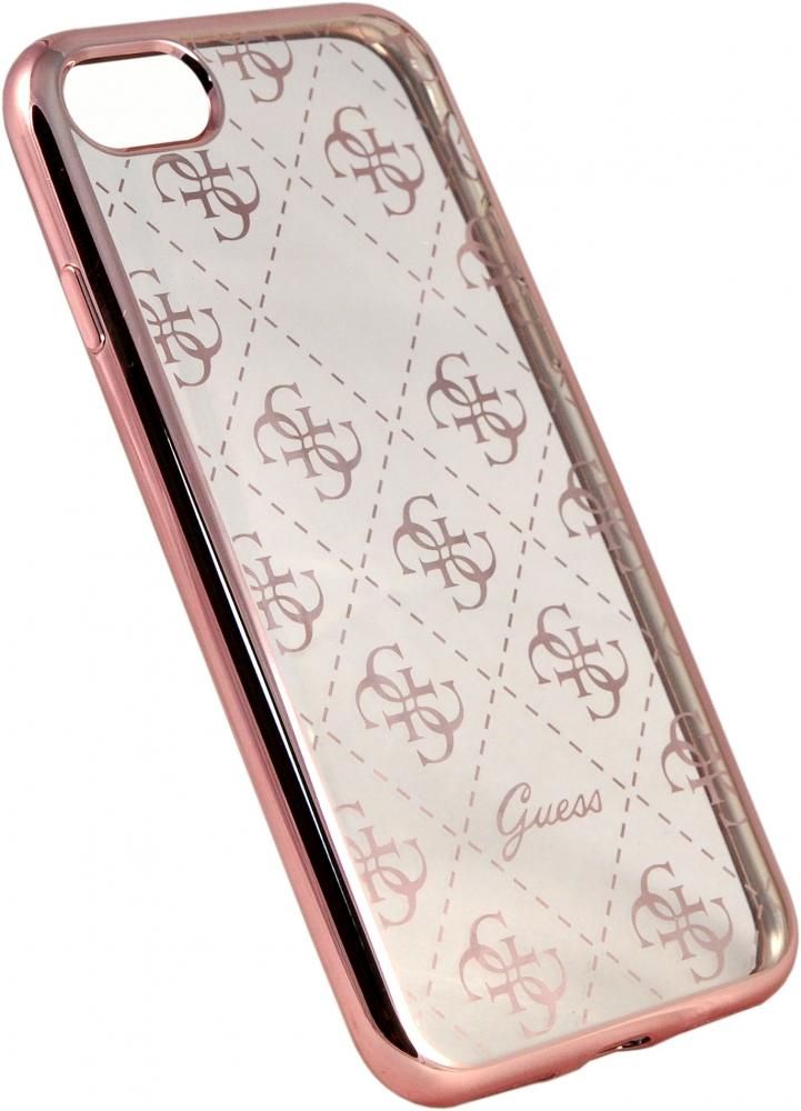 Чехол Guess iPhone 7 Clear Hard TPU Case - Rose Gold, картинка 2