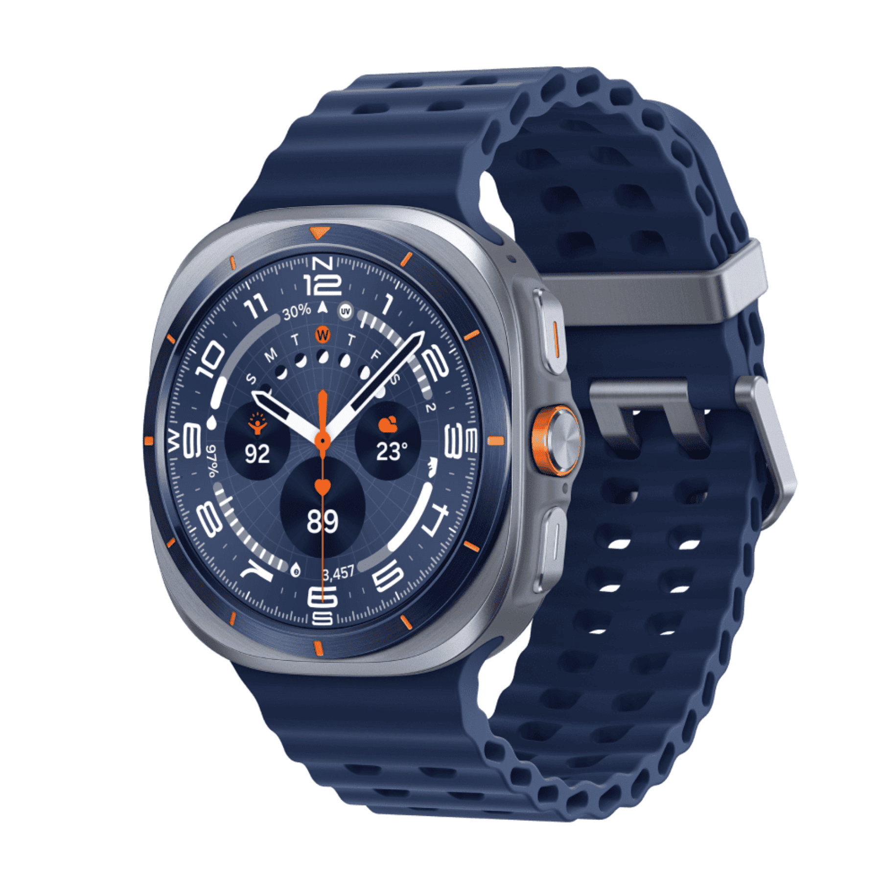 Умные часы Samsung Galaxy Watch Ultra (2025) LTE 47mm Titanium Blue Marine Band Blue, картинка 2