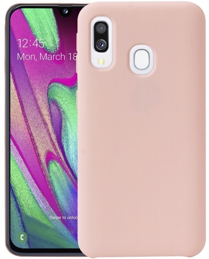 Чехол Samsung Silicone Cover для Samsung Galaxy A40 Pink, картинка 1